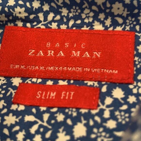 ZARA MAN 100% COTTON BUTTON DOWN SHIRT SIZE‎ XL - Picture 3 of 5
